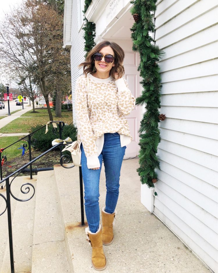 american eagle leopard sweatshirt